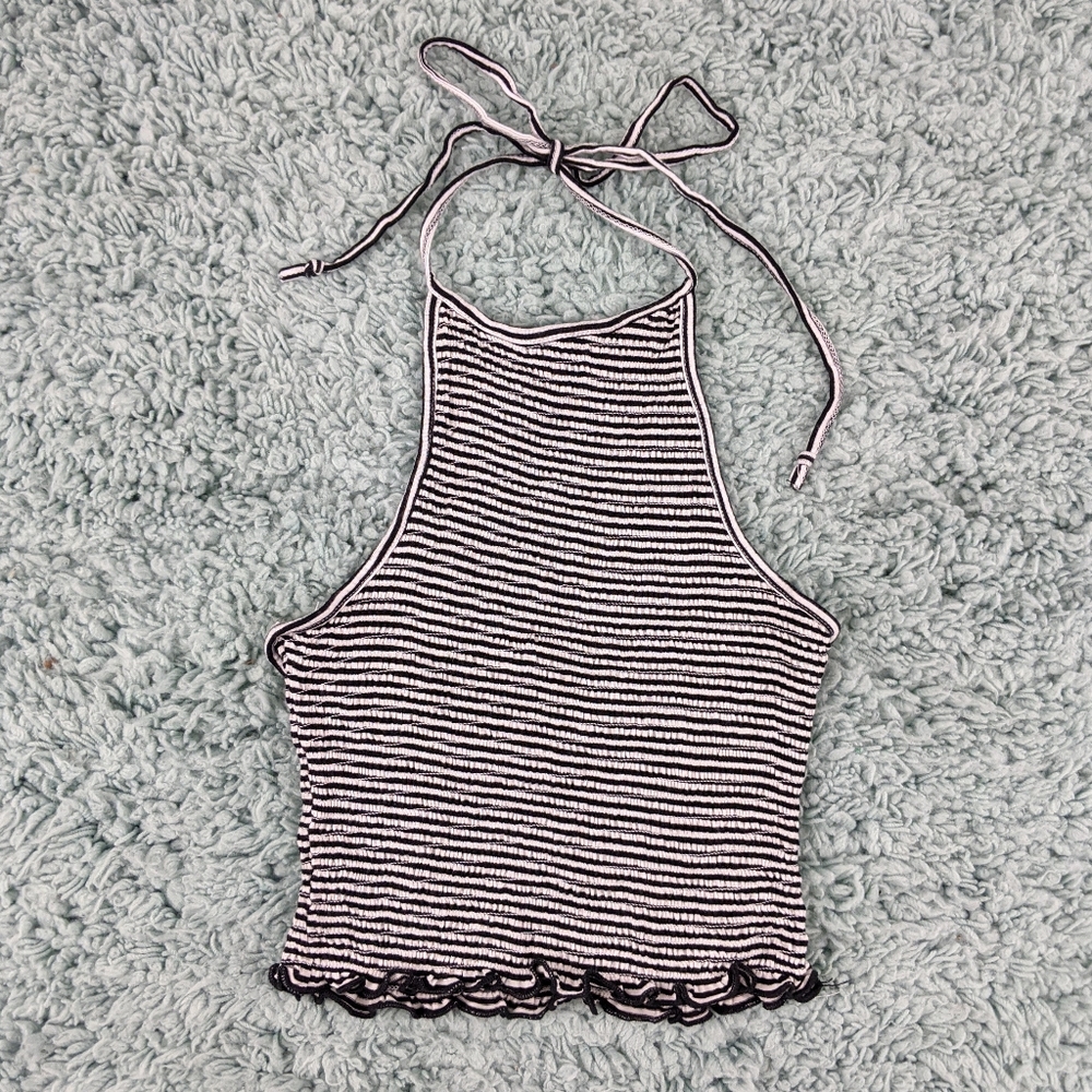 4/$20  Heart & Hips Striped Halter Top